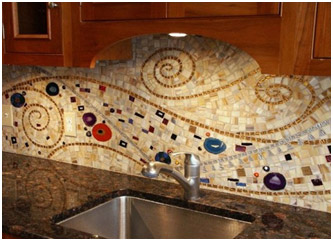 Фото кухонный фартук мозаика 